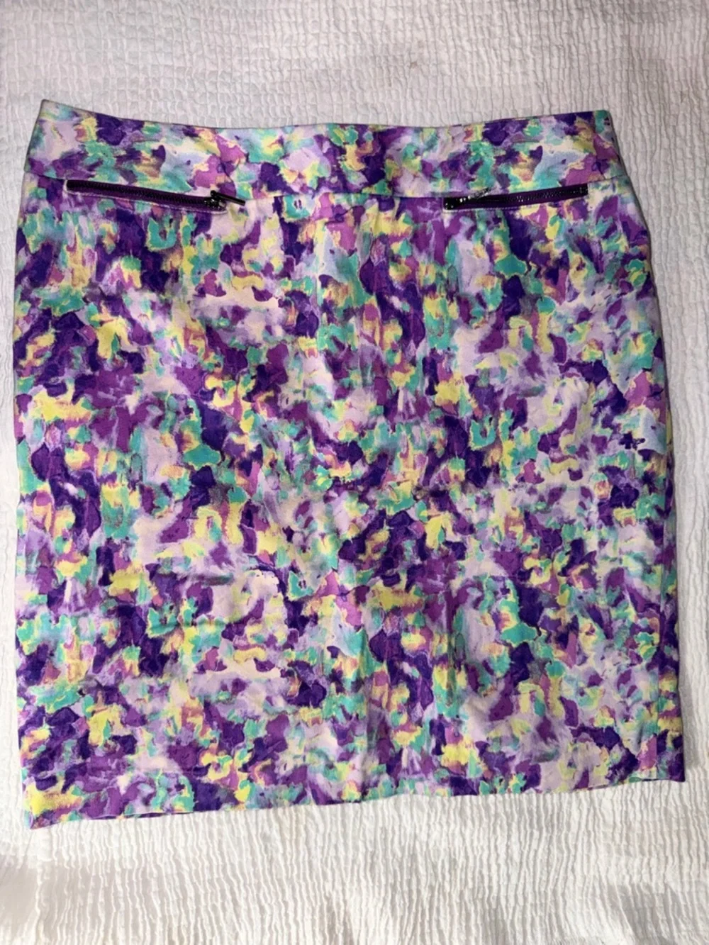 Calvin Klein Purple Floral Mini Skirt